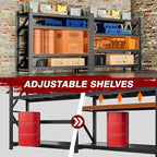 3000LBS Metal Steel Storage Shelves - 48" W Black 4 Tier Heavy Duty Rack Commercial Industrial Shelving with Adjustable Shelf for Basement Garage Warehouse Supermarket - 48" W x 24" D x 70" H