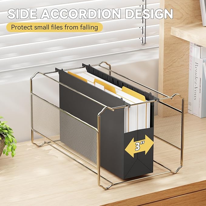 Plastic Legal Hanging File Folders Extra Capacity,3" Expanding Pocket Legal Size,Expandable Large Black Hanging Folders with Tabs,Heavy Duty Filing Cabinet Folder for Bulky Files,6 Pack