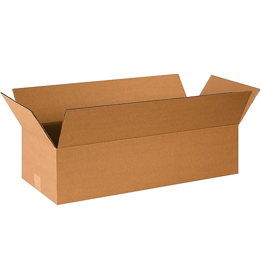 TAPE LOGIC 24x10x6 Flat Corrugated Boxes, Flat, 24L x 10W x 6H, Pack of 25 | Shipping, Packaging, Moving, Storage Box for Home or Business, Strong Wholesale Bulk Boxes