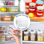 500pcs Removable Freezer Labels, Yoget 1 x 3 Inch Food Storage Stickers, Refrigerator Freezer Paper Label Easy Clean Leaves No Residue (1''x3'' 500Labels)