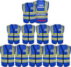 Safety Vest Reflective High Visibility with 5 Pockets ＆Zipper Class 2 Adult Unisex Construction Security Workwear