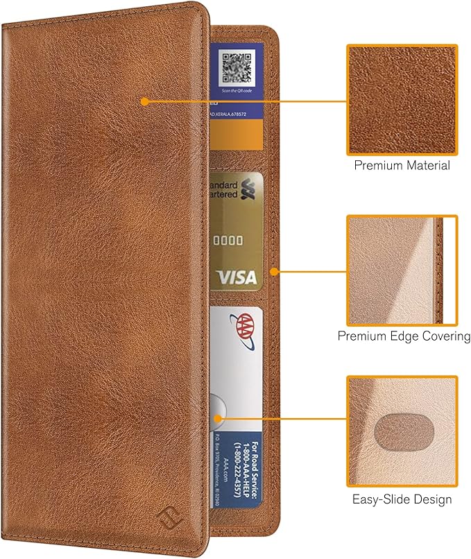 FINPAC Car Registration and Insurance Card Holder, Vehicle Glove Box Card Organizer Wallet Automobile Accessories for License