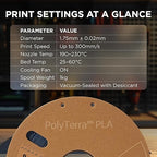 Polymaker Matte PLA Filament Army Blue 1.75mm 1kg 3D Printing Filament, PolyTerra 3D Printer PLA Filament