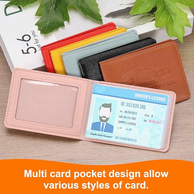HARFINGTON Car Registration and Insurance Holder PU Leather Vehicle Glove Box Organizer Storage Accessories Car ID Holder with 8 Pockets for License ID Card Bank Card Documents, Red