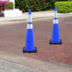 360 Pack 36" Blue Traffic Cones with Black Base – Large Bulk Safety Cones for Commercial Use, Road Work, and Event Setup (360, Blue, 36 Inch)