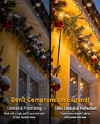 10FT Extension Cable for Govee Permanent Outdoor Lights (H705A-H706C), IP68 Waterproof 3-Pin Extension Cord, 22AWG Pure Copper Wire, Expand Holiday Lighting for Christmas, New Year, Roof, Black