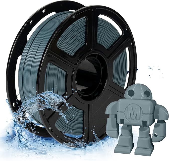 FLASHFORGE PETG Pro Filament 1.75mm Grey, 3D Printer Filament 1kg (2.2lbs) Spool, Dimensional Accuracy +/- 0.02mm, 3D Printing Filament for Various Mechanical Parts, Waterproof Parts