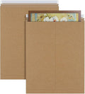 Natural Brown Kraft Rigid Mailers, 17 x 21 Inches. Pack of 5 Paperboard Envelopes. Sturdy Stay Flat Mailers with Self-Seal Closure. Recyclable Hard Envelopes for Mailing. Stayflat Mailer