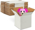 MT Products 4" x 4" x 4" Corrugated White Cardboard Shipping Boxes - Mailing Boxes for Shipping - Mailer Boxes For Shipping - Packaging Boxes (Pack of 15) - Made in the USA