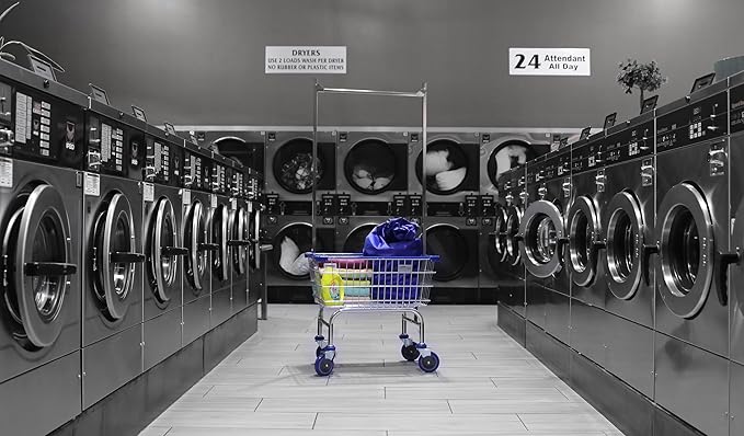 Charcoal Grey with Double Pole Rack, 2.5-Bu (Red or Blue Trim) (Chacoal Grey and Blue)