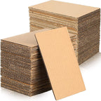 100 Pcs Corrugated Cardboard Sheets Set Corrugated Packaging Pads Paper Flat Cardboard Filler Inserts Sheet Pads Rectangle for Delivering Packing Separators Art Crafts Supplies (Brown, 4 x 6 Inch)