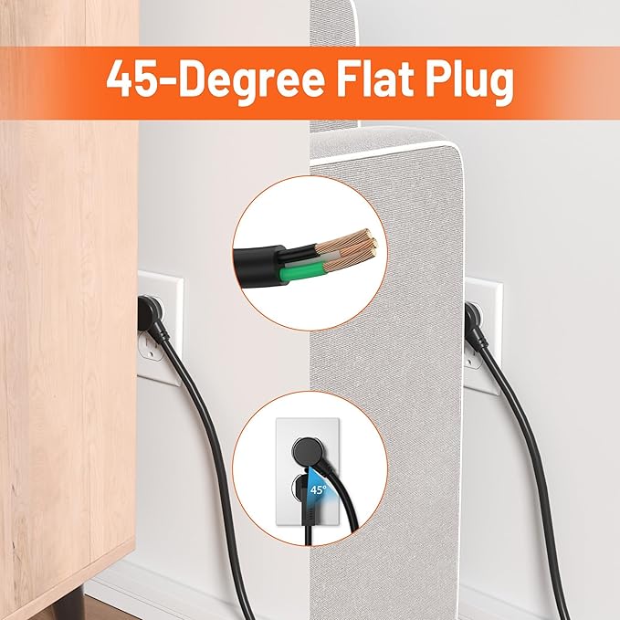 Heavy Duty 6 Outlet Metal Long Power Strip, 2700J Surge Protector with 15A Circuit Breaker, 6FT Extension Cord, Wall Mount for Garage, Workshop & Industrial Use, Wide Spaced (2 Pack 6ft)