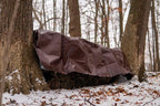 WHITEDUCK Super Heavy Duty Poly Tarp Cover 16 Mil & 10 Mil with Grommets and Reinforced Edges (Brown, White & Silver Black) (Brown- 16 Mil, 4' x 20')