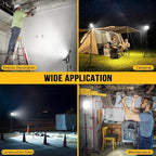 LIVOWALNY 11000 lm LED Work Lights with Stand Pack of 4, 110W Adjustable Head Tower Light with 13FT Cord, Portable IP65 Waterproof Tripod Flood Light for Job Site Workshop Garage Construction Lighting