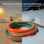HUANCHAIN 16 Gauge 25 ft Outdoor Extension Cord with Lighted End, Flexible Cold-Resistant 3 Prong Electric Cord Waterproof Outside, 13Amp 1625W 16AWG SJTW, Orange Green, ETL