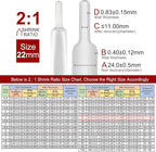 Chanzon 2:1 Ratio 7/8" (22mm) Heat Shrink Tubing 3.3Ft Roll (1M Total Length) Clear/Transparent Polyolefin Sleeving Wrap Shrinking 2 to 1 1pcs
