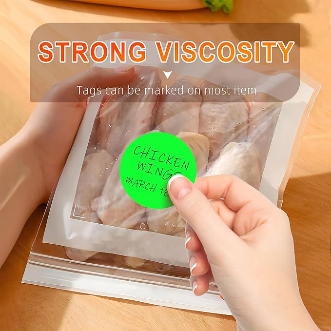 2 Inch Fluorescent Green Circle Sticker Labels,2000Pcs 4 Rolls,Multi-Purpose Round Coding Labels for Office,Inventory, Organizing