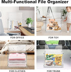UMAIL File Box,Hanging File Organizer,Portable Storage Bins with Lids,Letter-size File Holder File Cabinet for Office/Home/Decor No Folders(1pack