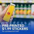 Perco Fluorescent Red 1-Inch Circle $1.99" Promotional Sale Labels—1,000 Stickers/Roll—Ideal for Retail Merchandising, Storefronts, Sales Events, Flea Markets, Discount Marking, Clearance—Made in USA