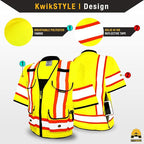 KwikSafety - Charlotte, NC - GODFATHER Safety Vest [CUSHIONED COLLAR + TABLET POCKET] ANSI OSHA