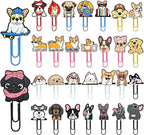 30 PCS Dog Paper Clips Metal Paperclip Large Size Paper Clip Cute Bookmark Colorful Office Supplies Bookmark Clamp Desk Accessories Stationery for School Gifts for Christian