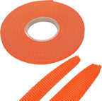 MECCANIXITY Braided Cable Sleeves Heat Shrinkable Fabric Sleeving, 1/4" 60ft Orange 2:1 Ratio Heat Shrinkable Cord Protector for Harness Cable, Network Cable Protection, Cable Management