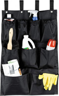 – Sturdy Metal & Polyester Housekeeping Cart Organizer, Storage for Cleaning & Janitorial Supplies, Cart Bin & Accessories for Hotel, Dorms, Offices, Rooms - (9 Pocket Black)