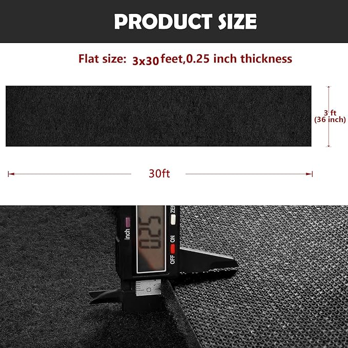 450 GSM Extra Thick Waterproof Black Carpet Runner for Events Decorations, 3X30 Ft Not Slip Black Runner Aisle Runway Rug for Wedding, Party, Banquet, Activity Entrance and Special Events Decorations