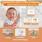Retractable Baby Gates - 200" Extra Wide Retractable Dog Gate, 42" Extra Tall Mesh Gate Pet Gate with Support Rods, Long Child Safety Gate for Stairs Doorways Indoor Outdoor Large Openings - White