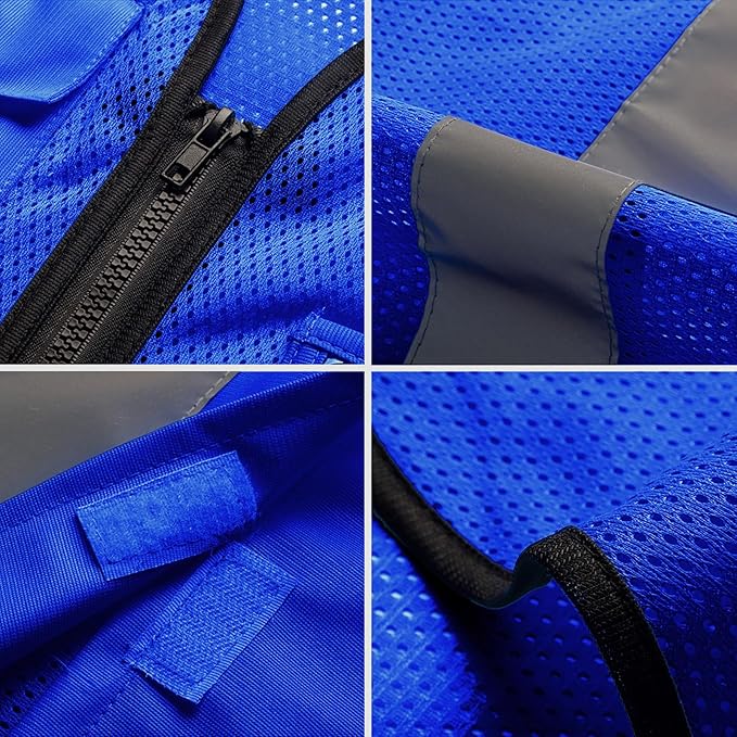 BeautyWill Custom Safety Vest Logo Class 2 High Visibility Reflevtive Vest Outdoor Protective Workwear