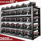 65" W Garage Shelving Heavy Duty, 5 Tier Garage Shelves, 30" D Adjustable Storage Shelving Unit, Commercial Metal Shelf for Warehouse, Pantry, School, Shop, 65" Wx30 Dx79 H, 2 Pack