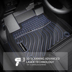 KELCSEECS® Floor Mats & Cargo Liner Custom for Volkswagen Jetta 2019-2026 All Weather Protection TPE Floor Liners Front& Rear Row Full Set Accessories Black