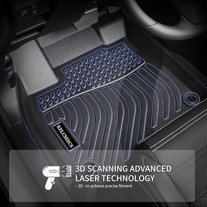 KELCSEECS® Floor Mats & Cargo Liner Custom for 2018-2022 Honda Accord/Honda Accord Hybrid All Weather Protection TPE Floor Liners Front& Rear Row Full Set Accessories Black