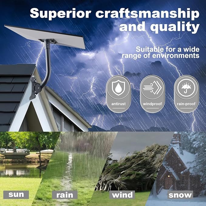 for Starlink Gen 3 Roof Mount, Aluminum Alloy Starlink Standard V3 Mounting Kit with Starlink Gen 3 Pipe Adapter, Angle Adjustable (Curved)