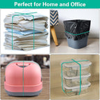 Large Heavy Duty Latex Rubber Bands 12 Inches Trash Can Bands Strong Elastic Bands for Office Supply, File Folders, Cat Litter Box, 60 Pack (Green)