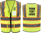 A-SAFETY Mesh High Vis Vest Lightweight Reflective Construction Vest with Pockets Safety Vest for Men/Women
