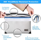 Waterproof Fireproof Document Bag - 5200°F with Heat Insulated, fireproof bags with Zipper, Fire Safe Envelope Bag for Cash/Important Documents/Valuables, 13.9"x10.6" fire proof money bag