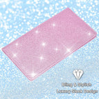Cacturism Car Registration and Insurance Holder, Car Accessories Vehicle Glove Box Car Organizer Men Women Wallet Case with Magnetic Shut for Cards, Essential Document, Driver License, Bling Pink