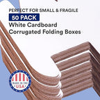 BOX USA Shipping Boxes Small 6"L x 3"W x 3"H, 50-Pack | Corrugated Cardboard Box Mailer for Packing, Moving and Storage 633