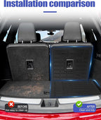 Cargo Liners Backrest Mat for Cadillac XT6 Accessories 2020-2025 with Hook&Loop Rear Trunk Mat Rear Seat Back Cover Protector All Weather Anti-Slip Split Dog Liner