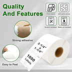 Multi-Purpose White Thermal Labels - 10 Rolls (with RFID Chip) for Dymo 30334 (2-1/4" x 1-1/4") Compatible with Dymo LabelWriter 550 Printers - 1000 Labels per Roll.