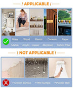 Double Sided Tape for Heavy Duty Applications, Removable Mounting Tape, Nano Tape, Extra Large Clear Transparent Adhesive Strips for Poster Carpet Picture Hanging Strip Rug Wall Outdoor, 3-Pack