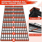 REIBII 55.2'' W x 78.2'' H x 26'' D, 5-Tier Metal Garage Shelving Units, 3000LBS Capacity, Adjustable Heavy Duty Shelves, 2 Pack