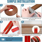 Floor Cord Covers for Wires 20FT Cable Hider Wire Cover Self Adhesive Cord Hider Floor for Offices, Homes, Workshops, Warehouses Cable Cavity 0.39" W x 0.27" H