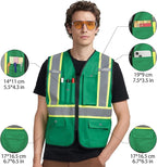 A-KSAFETY High Visibility Safety Vest for Men Women with Pockets and Zipper