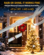 33FT Extension Cable for Govee Permanent Outdoor Lights (H705A-H706C), IP68 Waterproof 3-Pin Extension Cord, 22AWG Pure Copper Wire, Expand Holiday Lighting for Christmas, New Year, Roof