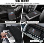 Car Insurance and Registration Card Holder | for BMW Ford Tesla Cadillac All Cars | Store Cards, ID License & Essential Documents | Premium Leather with Magnetic Closure