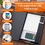 3 Pcs 11 x 17 Inch Aluminum Clipboard with Storage Metal Clipboard High Capacity Clip for Student Teacher Nurse, Black