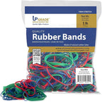 Upgrade Rubber Bands, Assorted Sizes & Colors, 1 lb 20-Pack Case, USA