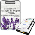 Clipboard with Storage High Capacity Plastic Nursing Clipboards with Pen Holder File Folder Storage Box Clipboard with Heavy Duty Clips for Teacher,Doctor,Offices-Purple Lavender